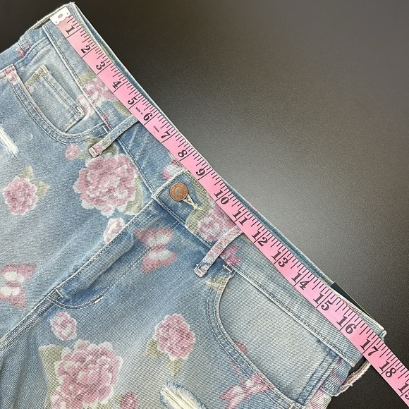 Hollister High Rise Short Short Vintage Stretch Jean Shorts Floral Distr… - Picture 8 of 12